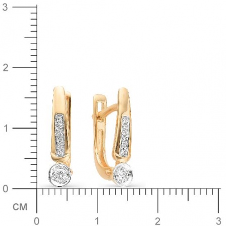 Серьги с бриллиантами из красного золота (арт. 815357)