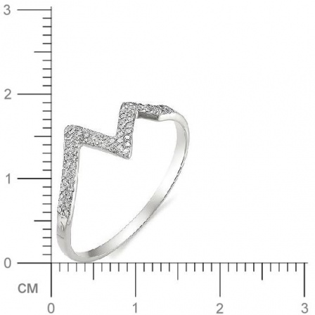 Кольцо с бриллиантами из белого золота (арт. 815403)