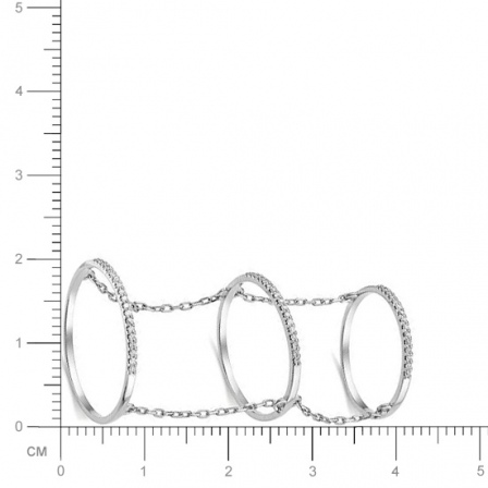 Кольцо с бриллиантами из белого золота (арт. 815422)