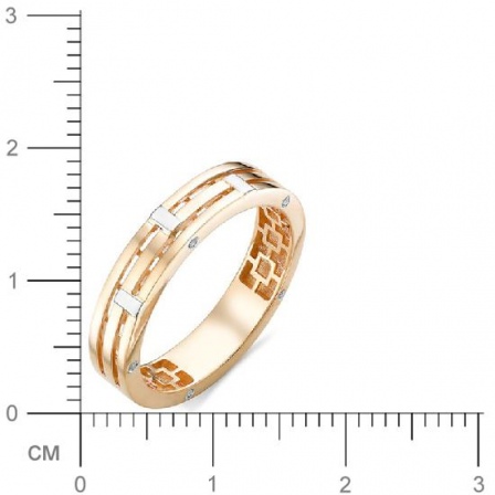 Кольцо с бриллиантами из красного золота (арт. 815456)