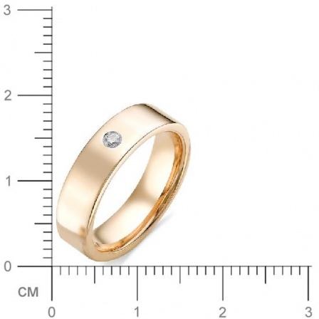 Кольцо с бриллиантом из красного золота (арт. 815536)