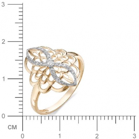 Кольцо с бриллиантом из красного золота (арт. 815550)