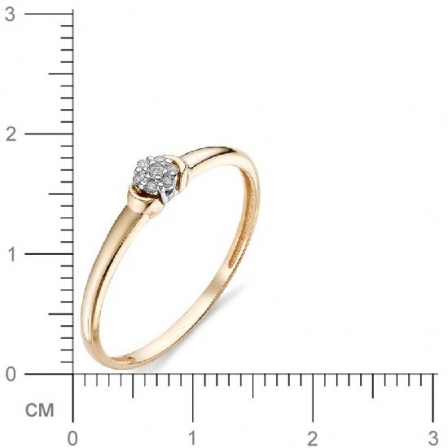Кольцо с бриллиантом из красного золота (арт. 815551)