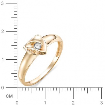Кольцо с бриллиантом из красного золота (арт. 815632)