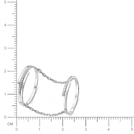 Кольцо с бриллиантами из белого золота (арт. 815653)