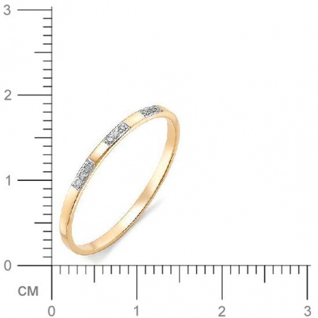 Кольцо с бриллиантами из красного золота 585 пробы (арт. 815657)