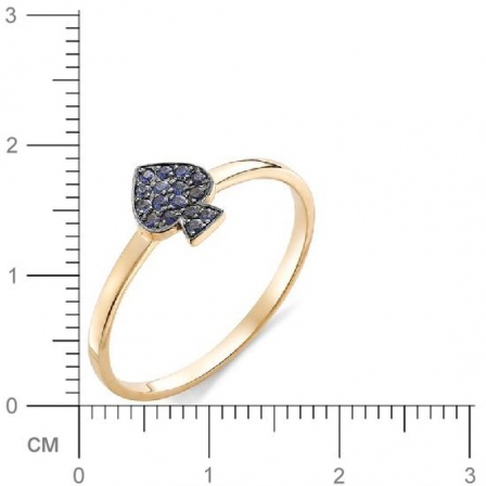 Кольцо с сапфирами из красного золота 585 пробы (арт. 815720)
