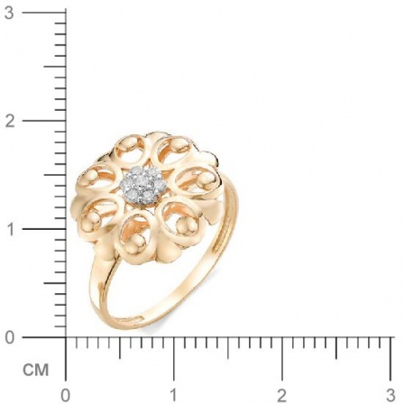 Кольцо с бриллиантом из красного золота (арт. 815721)