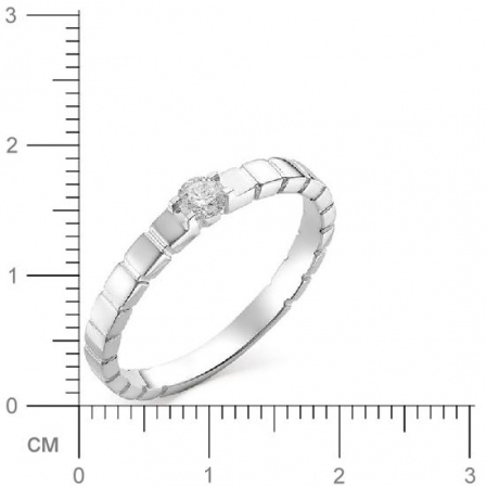 Кольцо с бриллиантом из белого золота 585 пробы (арт. 815761)
