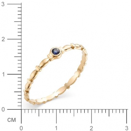 Кольцо с сапфиром из красного золота (арт. 815768)