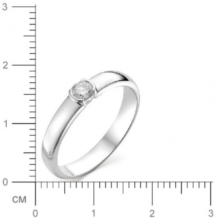 Кольцо с бриллиантом из белого золота 585 пробы (арт. 815775)