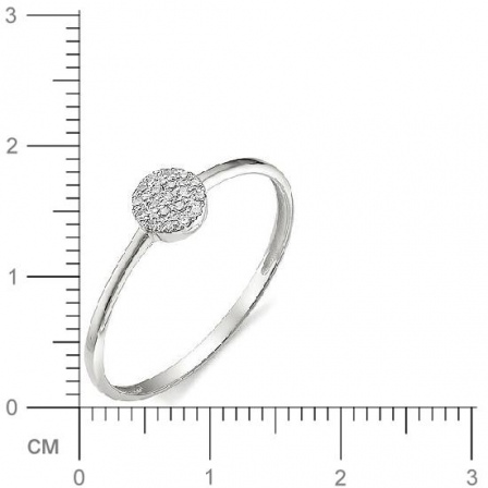 Кольцо с бриллиантами из белого золота 585 пробы (арт. 815831)