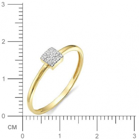 Кольцо с бриллиантами из желтого золота 585 пробы (арт. 815833)