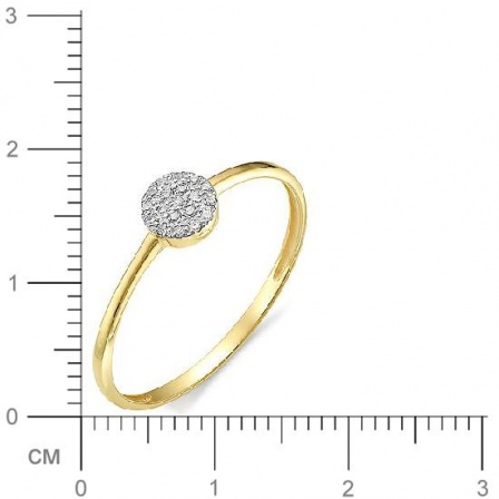Кольцо с бриллиантами из желтого золота 585 пробы (арт. 815834)