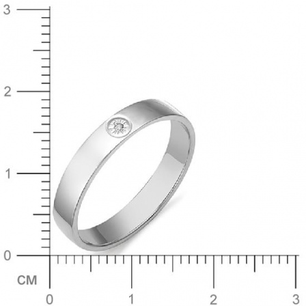 Кольцо с бриллиантом из белого золота 585 пробы (арт. 815855)