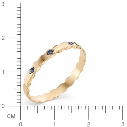 Кольцо с сапфирами из красного золота 585 пробы (арт. 815864)