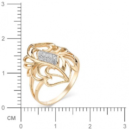 Кольцо с бриллиантами из красного золота 585 пробы (арт. 815865)
