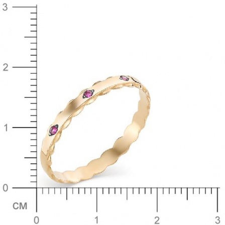 Кольцо с рубинами из красного золота 585 пробы (арт. 815869)