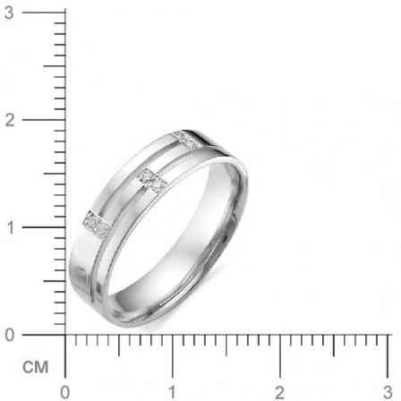 Кольцо с бриллиантами из белого золота (арт. 815902)