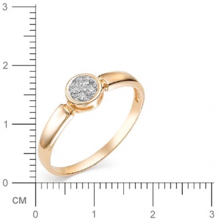 Кольцо с бриллиантами из красного золота (арт. 815915)