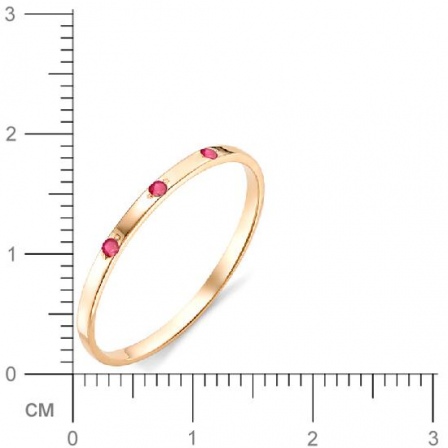 Кольцо с рубинами из красного золота (арт. 815930)