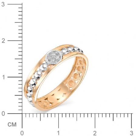 Кольцо с бриллиантами из красного золота (арт. 815935)