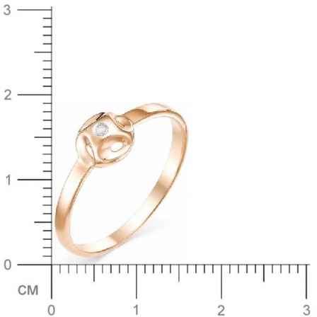 Кольцо с 1 бриллиантом из красного золота (арт. 816005)