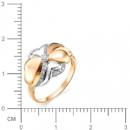 Кольцо с 29 бриллиантами из красного золота (арт. 816157)