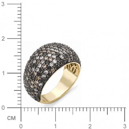 Кольцо с 202 бриллиантами из жёлтого золота (арт. 816265)