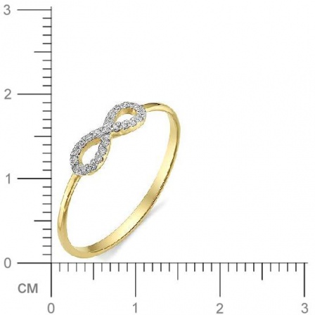 Кольцо с 23 бриллиантами из жёлтого золота (арт. 816296)