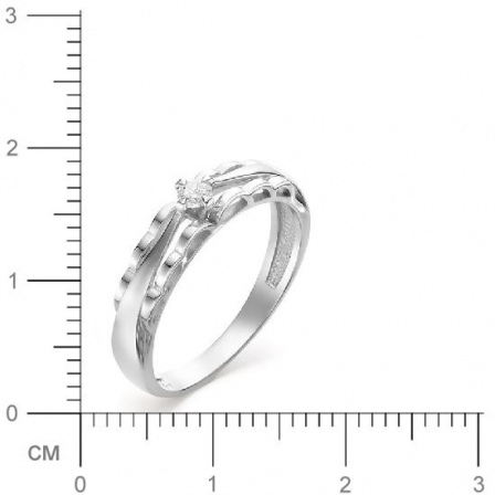 Кольцо с 1 бриллиантом из белого золота (арт. 816396)