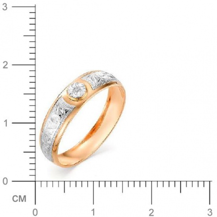 Кольцо с 1 бриллиантом из красного золота (арт. 816427)