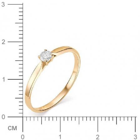 Кольцо с 1 бриллиантом из красного золота (арт. 816608)