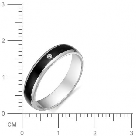 Кольцо с бриллиантом из белого золота (арт. 816637)