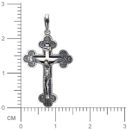 Крестик из чернёного серебра (арт. 820685)