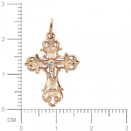 Крестик из красного золота (арт. 820719)