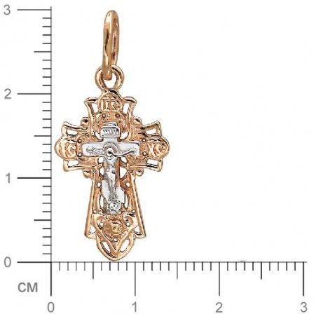 Крестик из красного золота (арт. 820722)