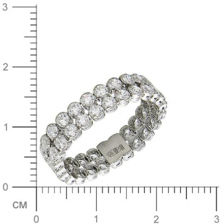 Кольцо с кристаллом swarovski из серебра (арт. 821720)
