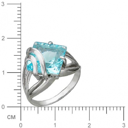 Кольцо с 1 топазом из серебра (арт. 822020)
