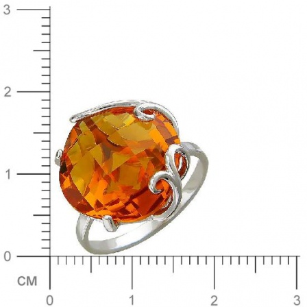 Кольцо с цитрином из серебра (арт. 822726)