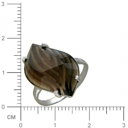 Кольцо с раухтопазом из серебра (арт. 822732)