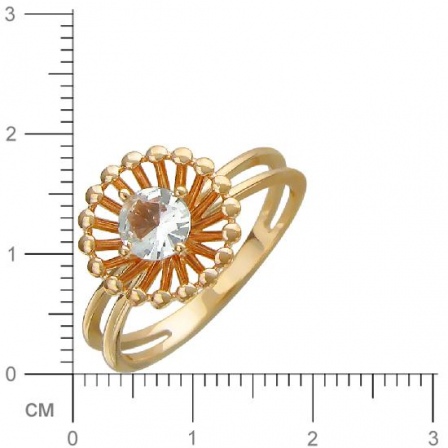 Кольцо с топазом из красного золота (арт. 822885)