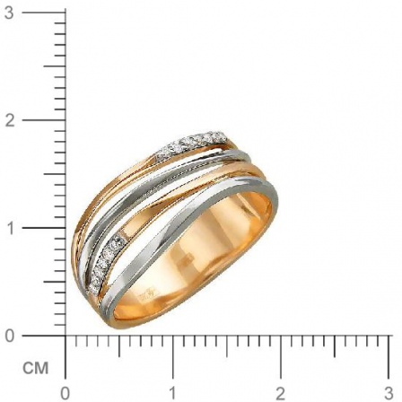 Кольцо с бриллиантами из комбинированного золота (арт. 822968)