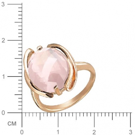 Кольцо с кварцем из красного золота (арт. 824491)
