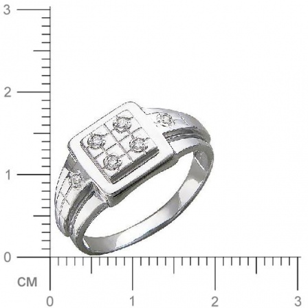 Кольцо с фианитами из серебра (арт. 824698)