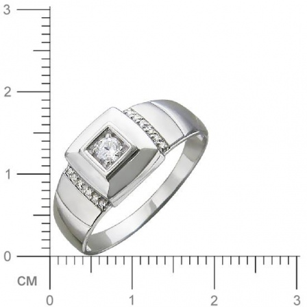 Кольцо с фианитами из серебра (арт. 824701)