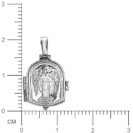 Подвеска-иконка "Ангел Хранитель" из серебра (арт. 824753)