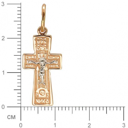 Крестик из красного золота (арт. 825024)