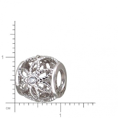 Подвеска Цветок с фианитами из серебра (арт. 825149)