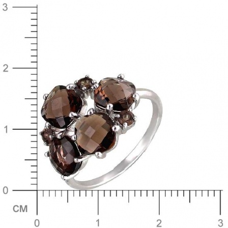 Кольцо с раухтопазом из серебра (арт. 825511)